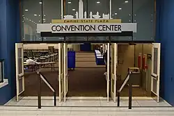 The entrance to the Empire State Plaza Convention Center