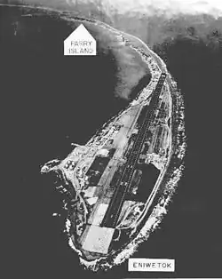 Aerial view of Enewetak and Parry