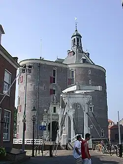 The Drommedaris on city side"