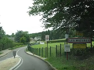 The road into Les Mazures