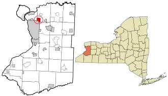 Location in Erie County and the state of New York