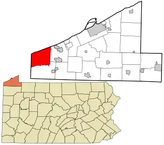 Location in Erie County and the U.S. state of Pennsylvania