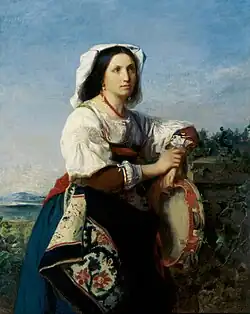 Italian Tambourine Player, 1864