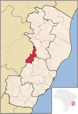 Location in the State of Espírito Santo