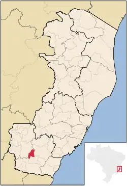 Location of Jerônimo Monteiro