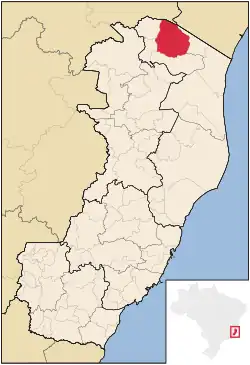 Location of Montanha in Espírito Santo