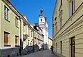 Rwańska Street in the Old Town with the Evangelical Church