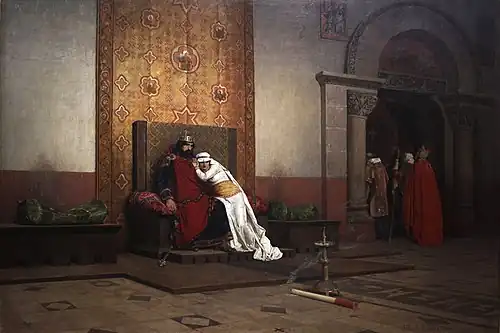 The Excommunication of Robert the Pious, by Jean-Paul Laurens, 1875, oil on canvas, Musée d'Orsay[98]