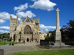 Image 44Exeter Cathedral and the Devon County War Memorial (from Exeter)