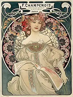Rêverie, poster for the publishing house Champenois (1897)