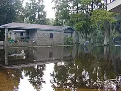 flooded house in Chackbay
