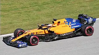 Carlos Sainz Jr. driving the McLaren MCL34 at the 2019 Austrian Grand Prix.