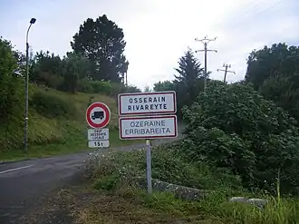 The road into Osserain-Rivareyte