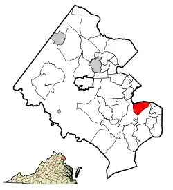 Location within Fairfax county