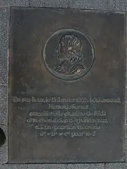 Plaque at the place of burial of Pierre de Fermat