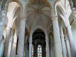 Ferrières Abbey, transept crossing and choir.