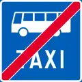 End of bus and taxi lane (sign above the line) (formerly used )