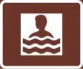 Swimming place (formerly used )