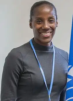 Fiona May, long jump silver medallist at 1996 and 2000 Olympics