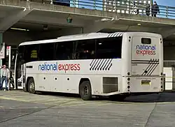 National Express Plaxton Panther bodied Volvo B12B rear in January 2010