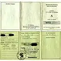Refugee identity card A