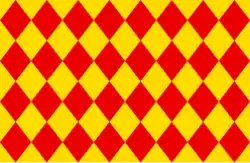 Flag of the former Angoumois province, France , (lozengy)