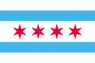 Flag of Chicago, Illinois, USA