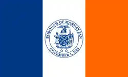 Flag of the Borough of Manhattan, New York City, New York, USA