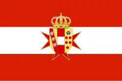 State flag with Lesser Coat of arms (1815–1848, 1849–1860)