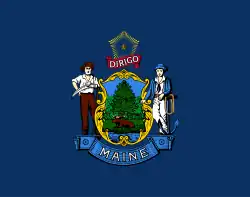 Current flag of Maine