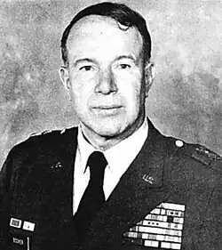 1979 black and white head and shoulders photo of Major General Fletcher C. Booker Jr. in dress uniform