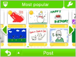 A screenshot of Flipnote Gallery: World.