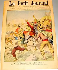 A cover of Le Petit Journal depicting the blockade of La Guaira, 1902