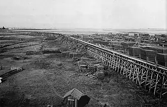 The flume terminal of the Fresno Flume and Irrigation Company in Clovis.