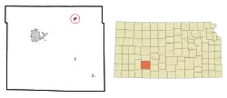 Location within Ford County and Kansas