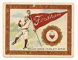 Fordham baseball card c. 1910