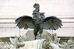 Rooster sculpture, Bordeaux, France. The bird is a symbol of the country.[117]