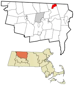 Location in Franklin County in Massachusetts