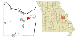 Location of Villa Ridge, Missouri