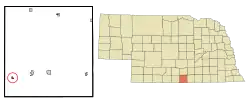 Location of Naponee, Nebraska
