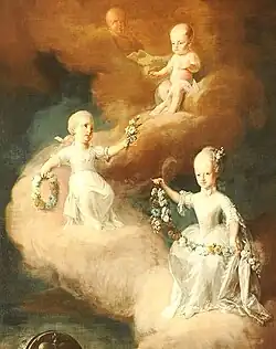 Deceased children of Maria Theresa (mural in Riesensaal, Hofburg, Innsbruck (c. 1765).
