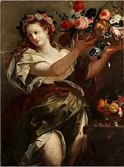 Flora Presenting a Basket with Flowers, c. 1680