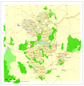 City map plan of Canberra