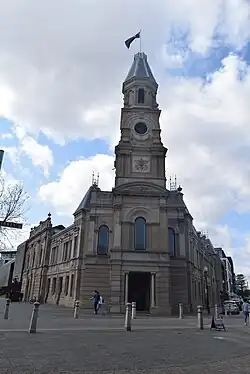 This is a photograph of the Fremantle Town Hall, where the first graduation ceremonies were held.