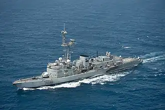 Latouche-Tréville (D646) underway in the Gulf of Aden on 12 April