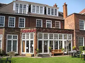The Freud Museum (20 Maresfield Gardens, London NW3, England), as seen from the garden.