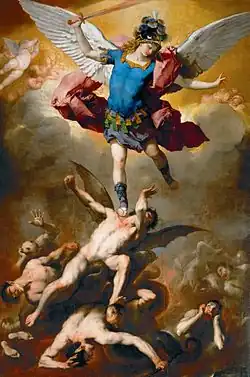 Archangel Michael and fallen angels, Luca Giordano c. 1660–65