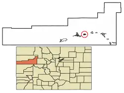 Location of Silt in Garfield County, Colorado.