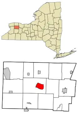 Location within Genesee County and New York