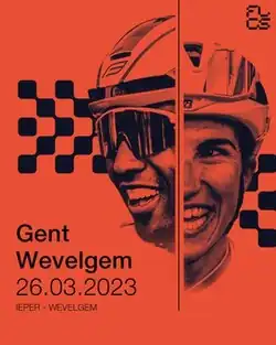 Event poster with previous winners Biniam Girmay and Elisa Balsamo